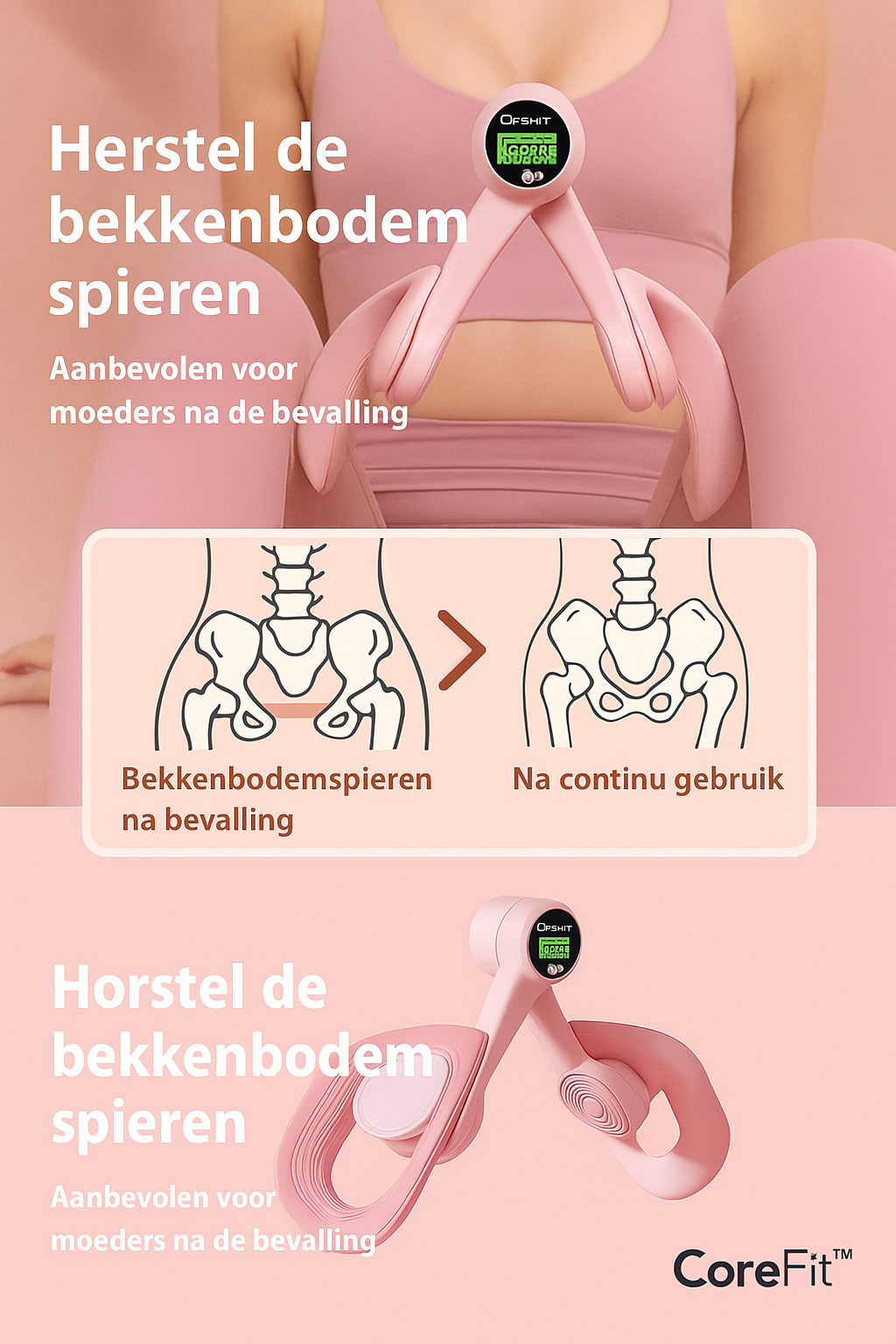 CoreFit™ Bekkenbodem Trainer – Slimme Kegel Trainer met App & Biofeedback