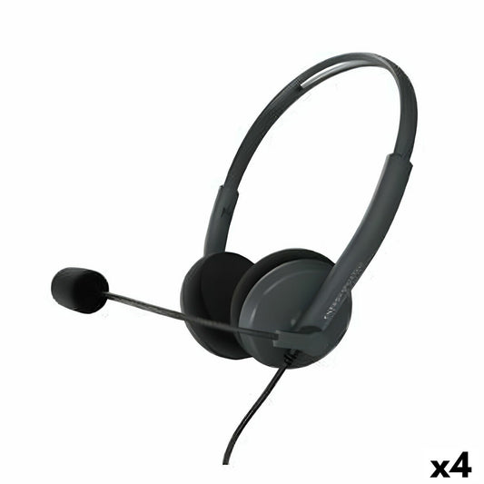 Headphones with Microphone Energy Sistem Office 2 Black (4 Units)-0