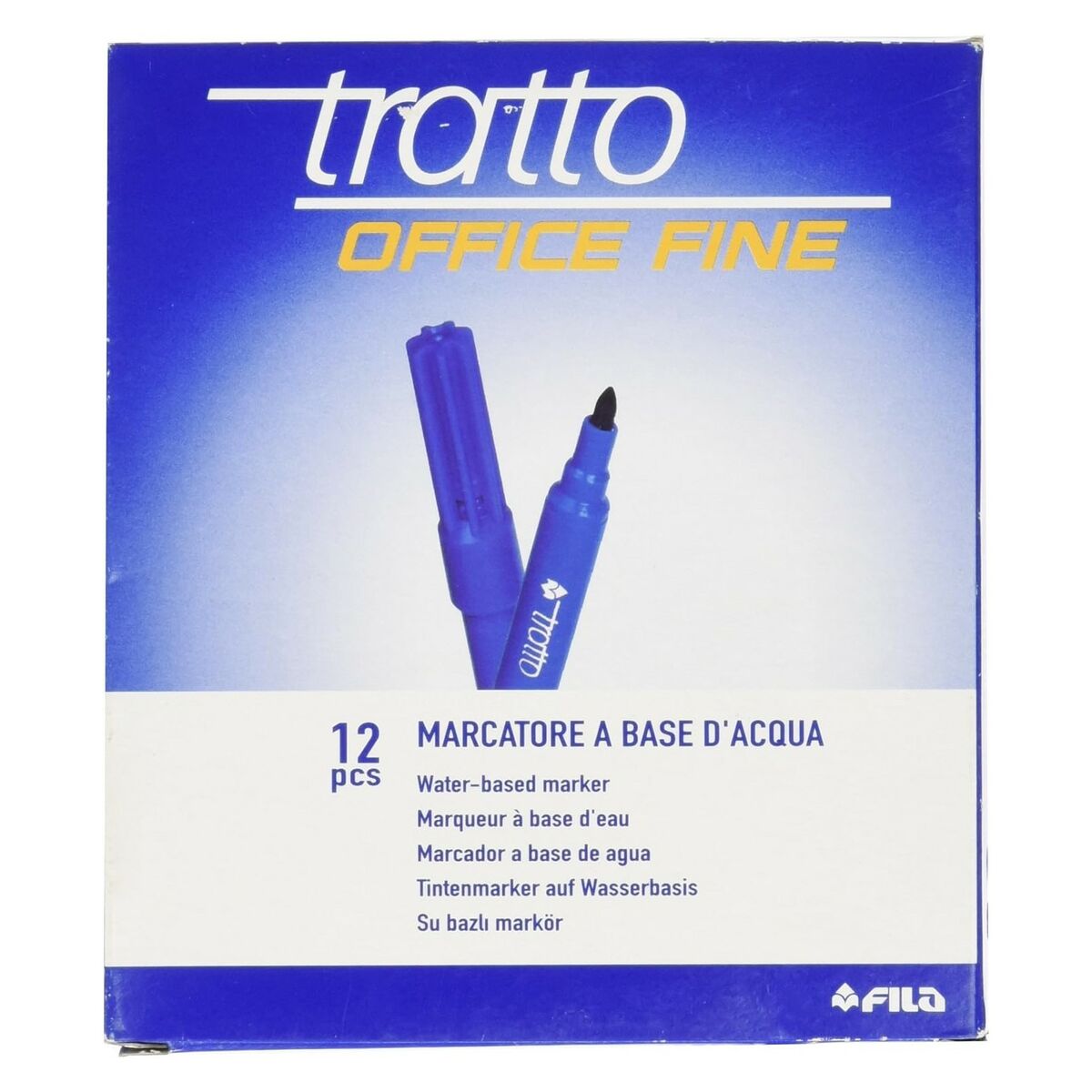 Set of Felt Tip Pens Tratto Office Fine Blue (10 Units)-2