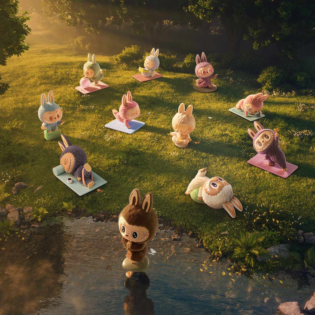 THE MONSTERS Lazy Yoga Series Figures Blind Box (Single Box)